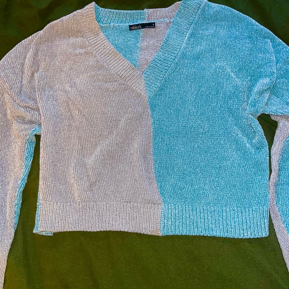 Colorblock V-Neck Sweater